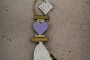 Brin de lavande tresse coeur lavande